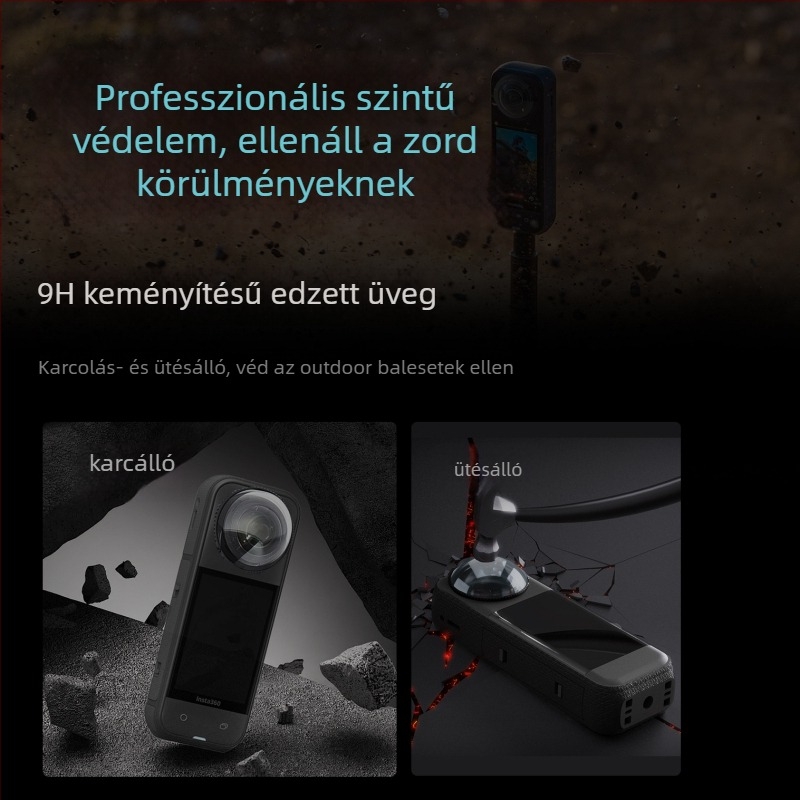 Insta360 X4 Air panoráma lencse védőfedél – edzett üveg, üveg/plasztik konstrukció, modell A-ysx4a-bhj, márka Love xiaou, raktáron