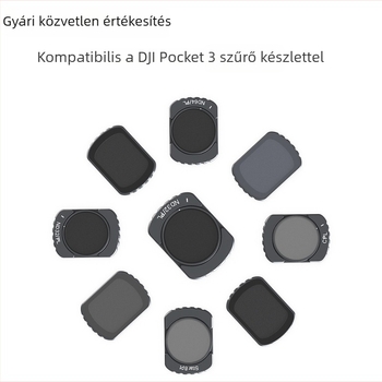 Pocket3 mágneses szűrő készlet — alumínium ötvözet keret és optikai lencse; tartalmaz ND/UV/CPL/nagyítás/szépség szűrőket, tároló dobozban