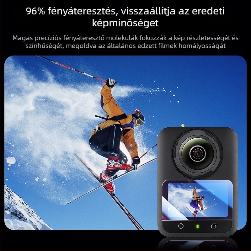 DJI Osmo 360 AR anti-reflexiós védőfilm, méret 52×39 mm, 96%-os fényáteresztés