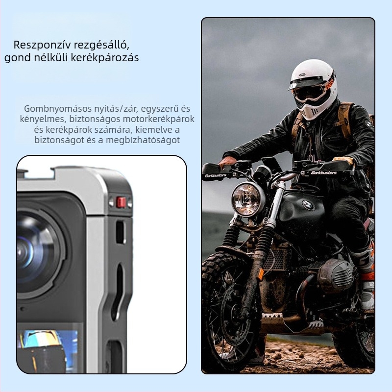 Insta360 X5 védőkeret – alumíniumötvözet, modell AC-81, Shadowstone Insta360 X5-höz kompatibilis; tartalmaz fém nyúlketrecet és csomagoló dobozt