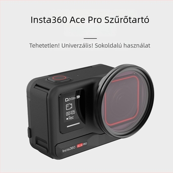 Hepail Shadow Stone szűrő tartó Insta360 Ace Pro-hoz – alumínium védőkeret