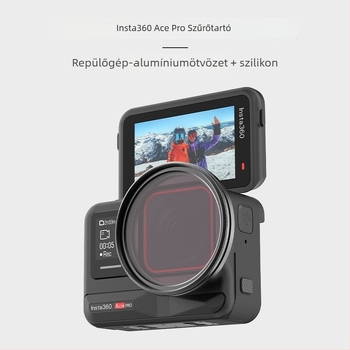 Hepail Shadow Stone szűrő tartó Insta360 Ace Pro-hoz – alumínium védőkeret