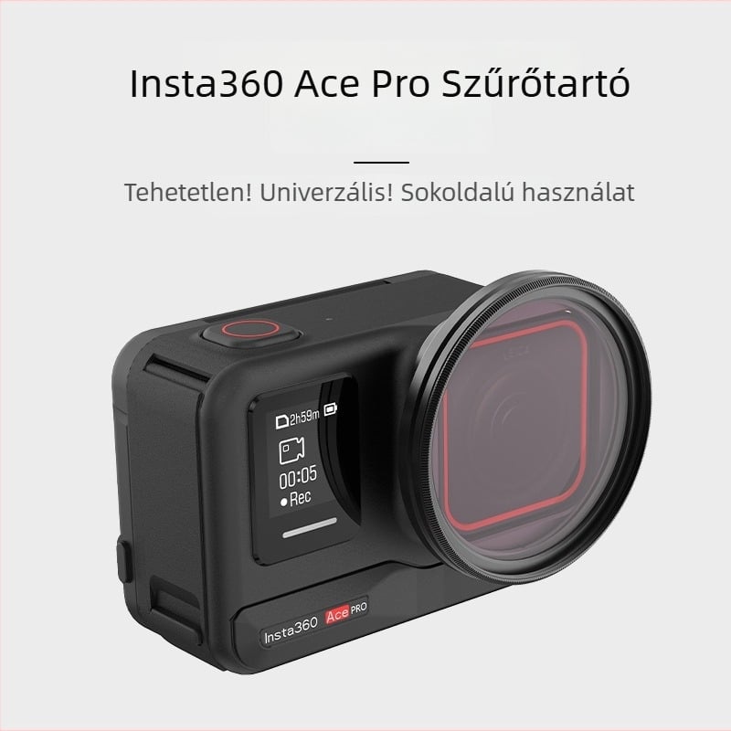 Hepail Shadow Stone szűrő tartó Insta360 Ace Pro-hoz – alumínium védőkeret