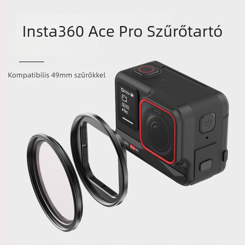 Hepail Shadow Stone szűrő tartó Insta360 Ace Pro-hoz – alumínium védőkeret