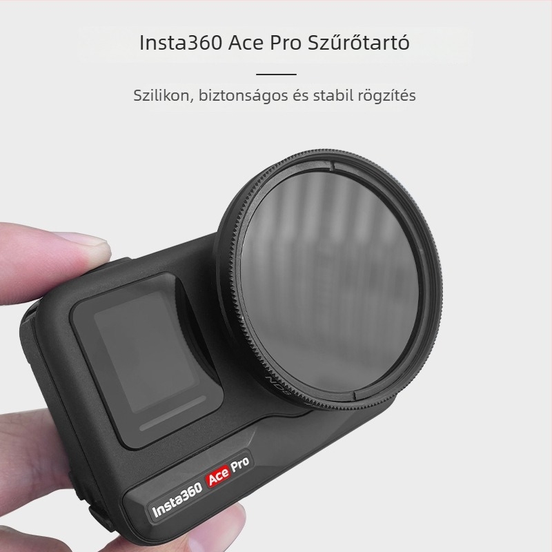 Hepail Shadow Stone szűrő tartó Insta360 Ace Pro-hoz – alumínium védőkeret
