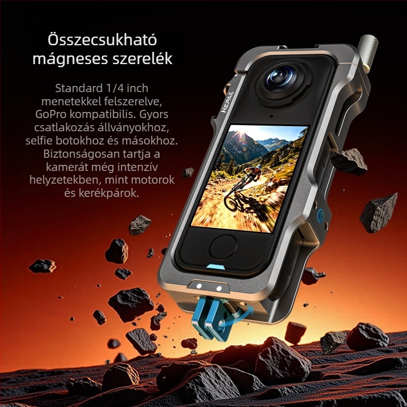 Hepail alumíniumötvözetből készült védőkeret Insta360 X4 Air-hez – bővítő keret