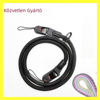 Nylon kötélből készült kamera vállpánt, állítható hosszúságú, két csattal, gyors kioldó csattal, modell TD6243, Toda