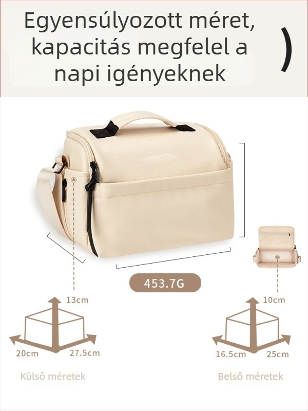 Fényképezőgép táska, PU anyagú; vízálló; ultra könnyű; antibakteriális; crossbody stílus