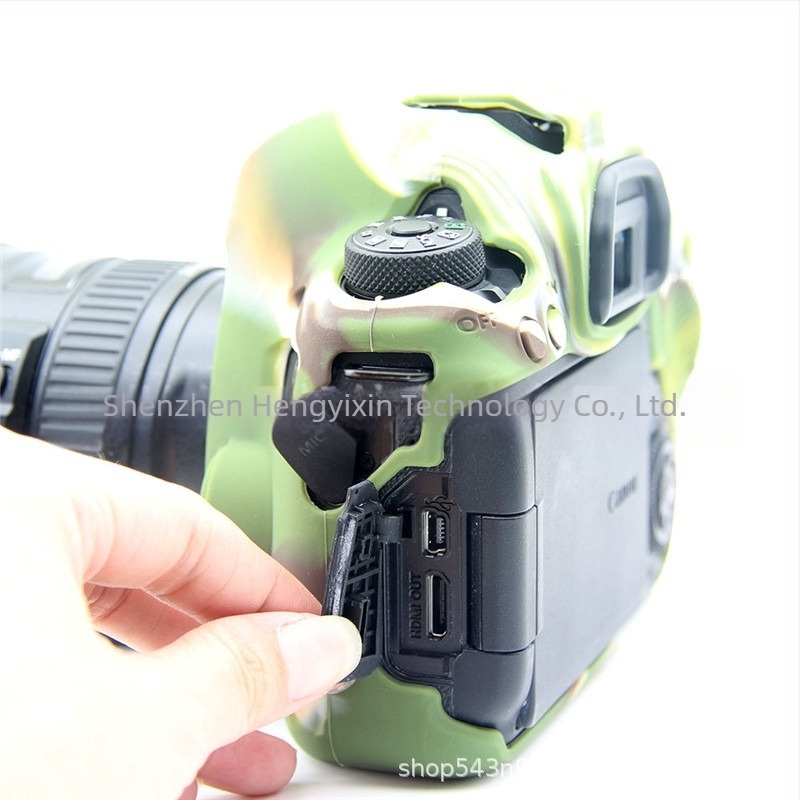 Szilikon tok Canon EOS 6D Mark II DSLR-hez, ütésálló és kopásálló védelem, OEM gyártás