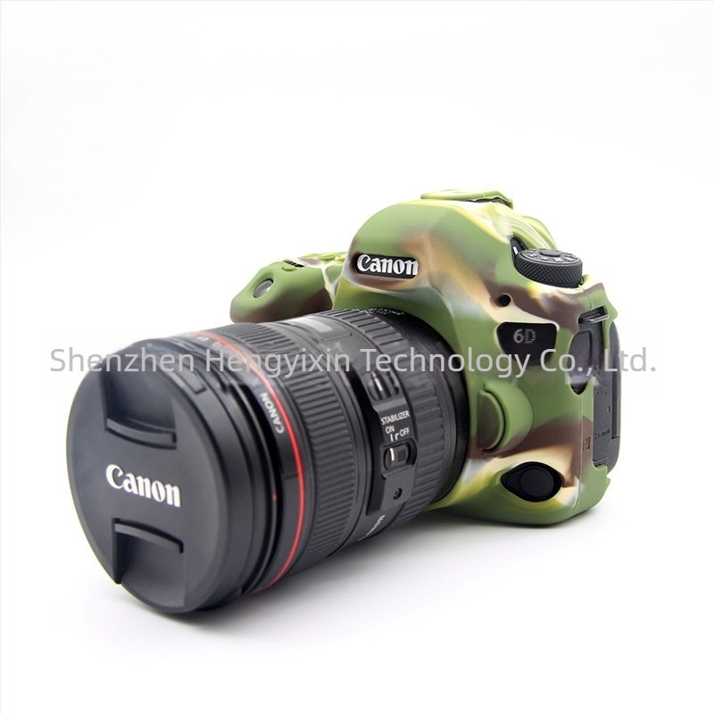 Szilikon tok Canon EOS 6D Mark II DSLR-hez, ütésálló és kopásálló védelem, OEM gyártás
