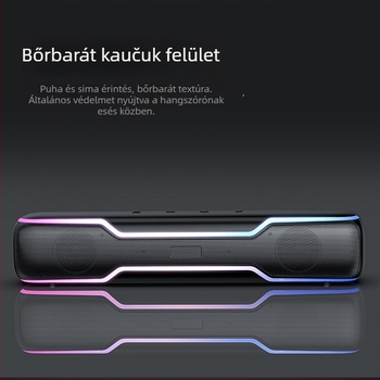 Asztali Bluetooth hangprojektor RGB világítással, 2 hangszóró, Bluetooth 5.3, 16W, USB/TF kártya támogatás, akár 6 óra lejátszás.