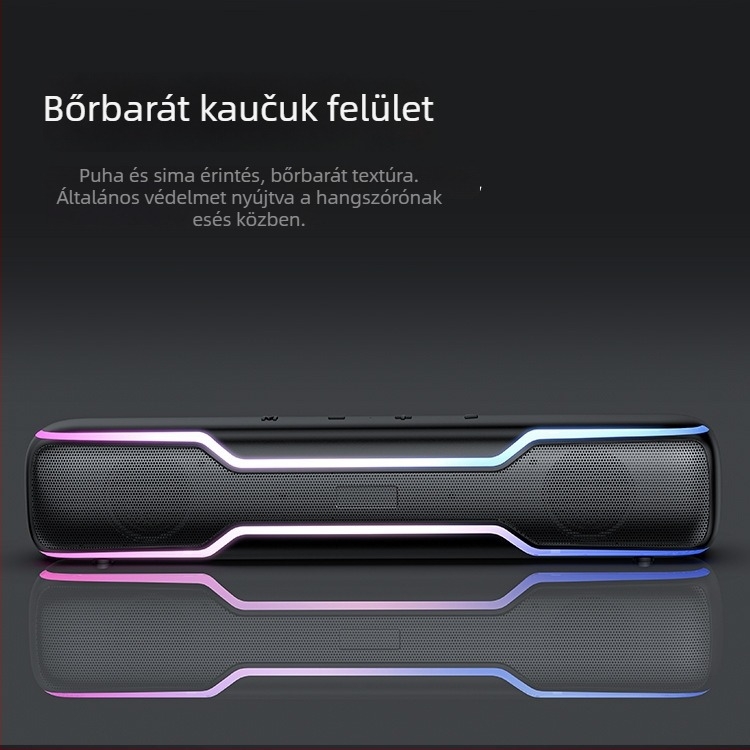 Asztali Bluetooth hangprojektor RGB világítással, 2 hangszóró, Bluetooth 5.3, 16W, USB/TF kártya támogatás, akár 6 óra lejátszás.