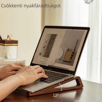 Bambuszból készült laptop-tartó az asztalhoz – magasság növelése, hordozható, mini tabletához
