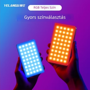 LW140RGB LED töltőfény, 8W, 3,7V, beépített akkumulátor, kézben tartható, fotózáshoz és élő közvetítéshez
