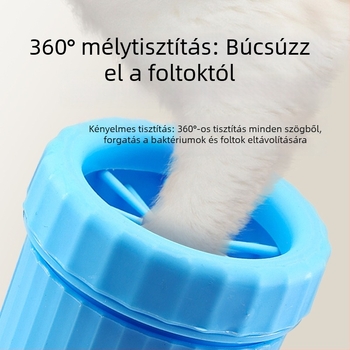 Automata mancs tisztító pohár kutyáknak és macskáknak – Műanyag, teljesen automata tisztítóeszköz, nettó súly 350 g