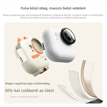Szilikon hüvely az Insta360 GO Ultra-hoz; Startrc vcr márka, modell Silicone sleeve, szilikon anyag, kompatibilis az Insta360 GO Ultra-val, tartalmaz testvédőt