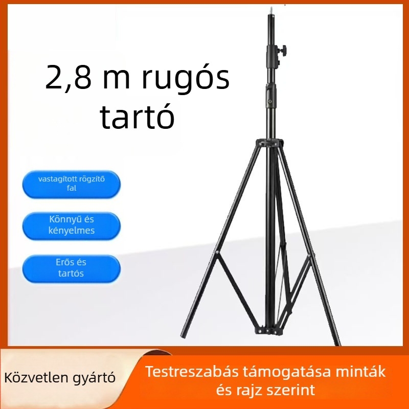 Telefonos élő közvetítéshez állvány, hordozható, ABS+fém, teherbírás 3 kg, 3 részes, súly 1,68 kg
