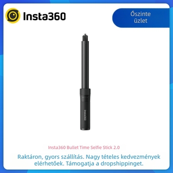 Shadow Stone Insta360 Bullet Time Selfie Stick 2.0 – kompatibilis X5/X4/X3/RS/R modellekkel; alumínium-ötvözet, műanyag, szilikon