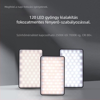 Új mini zseblámpa mágneses rögzítéssel, hordozható töltőfény fotózáshoz, élő közvetítésekhez és rövid videókhoz