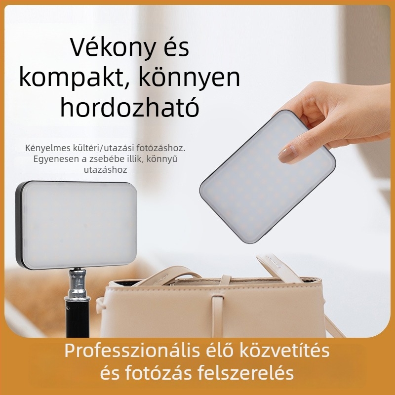 BGD-12 LED kitöltőfény - kézben tartható, <10W, állítható színhőmérséklet 2500K-9900K