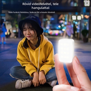 Mini mágneses töltőfény mobiltelefonhoz – LED, 3 beállítási hőmérséklet, kézben tartható zseblámpa kamera és fotózásra