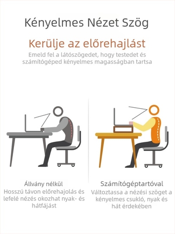 Tömörfa emelő monitorállvány asztali számítógéphez — Multifunkcionális, szerelés nélkül, 1 réteg, asztali tároló