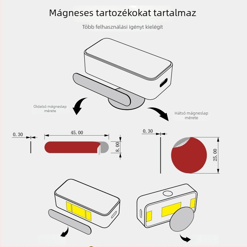 Mágneses LED kitöltő fény videókonferenciákhoz, telefonos fotózáshoz és élő közvetítéshez