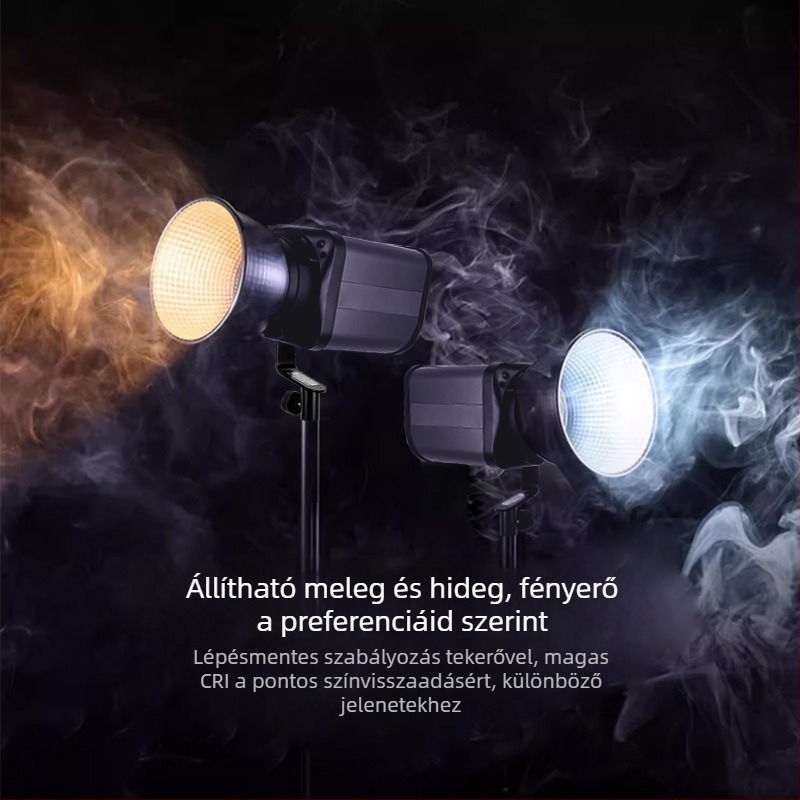 T100 RGB 100W LED élő közvetítéshez világítás, állítható színhőmérséklet 2700–6500K