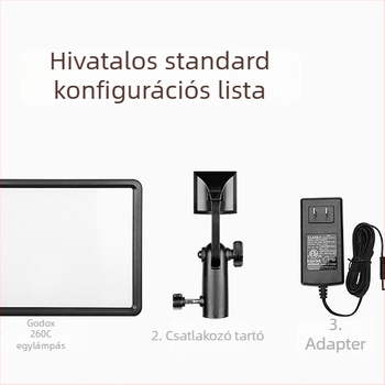 Shenniu P260C LED töltőfény DSLR-hez – állítható színhőmérséklet, lágy fény portrékhoz, éjszakai felvételekhez és ételfotózáshoz