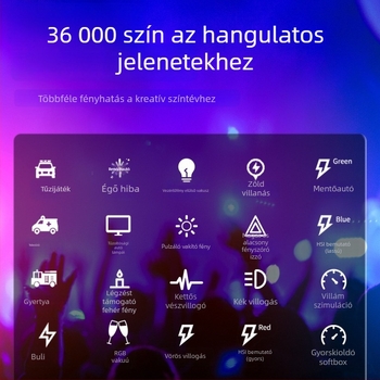 RGB fény a fényképezéshez, hordozható kézben tartható világítás élő adásokhoz és kültéri portrékhoz, modell P20RGB, 10-50W, színhőmérséklet 2500K-9900K, beépített akkumulátor