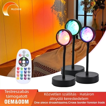 Bluetoothos atmoszférikus vetítő lámpa, alkalmazással vezérelhető, távirányító, fényerő-szabályozás, USB-ellátás 5V