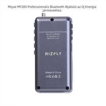 My205 hordozható Bluetooth adó, sztereó FM rádió, digitális hangolás, 2 csatorna, lítiumakkumulátor