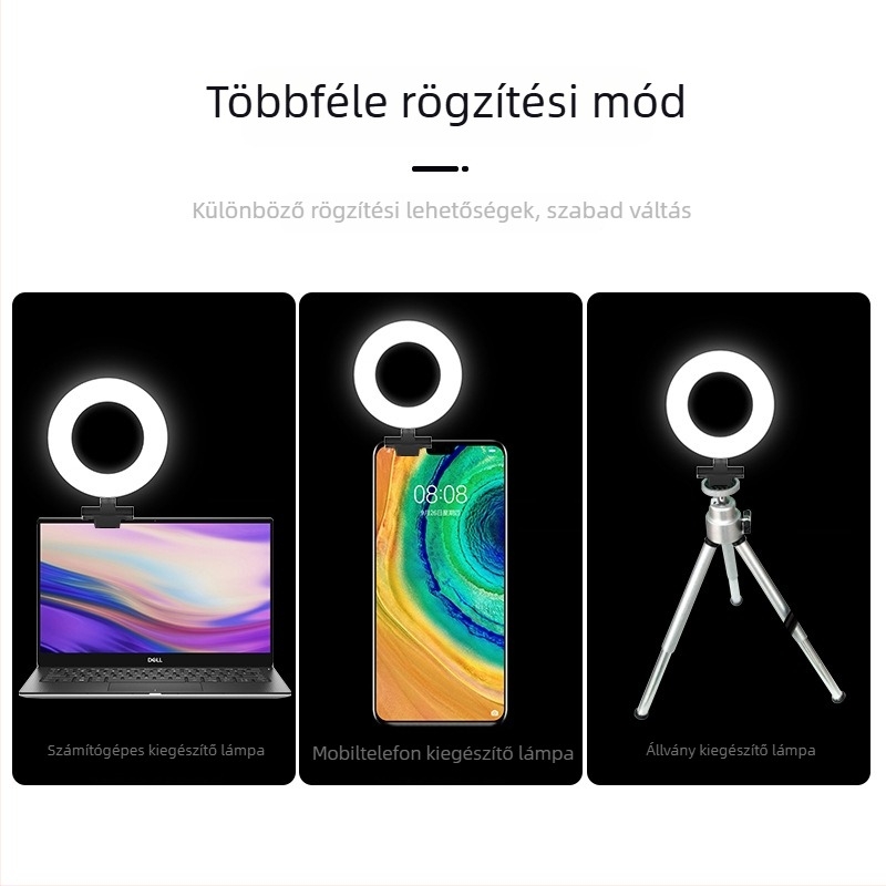 Infield E3 6 hüvelykes LED töltőfény mobil élő közvetítéshez, zsebméretű USB-s selfie lámpa, lágy fény