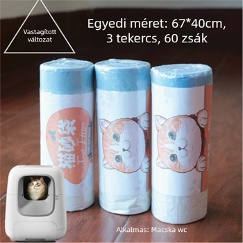 Macskaalmotálca hulladéktasak, EVA anyag, mellény-stílus, normál vastagság