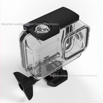 GoPro 8 vízálló ház CN-76 — PC + edzett üveg, vízálló védőtok GoPro 8-hoz, logó nyomtatási lehetőség