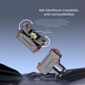 KC-01 Mágneses gyorskioldó alap insta360 Ace/AcePro számára 1/4 hüvelykes GoPro adapterrel — alumíniumötvözet, szilikon, ABS