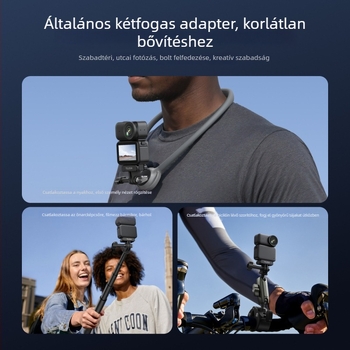 Telesin Osmo Nano Gyorskioldó Alap, Kétkaros Mágneses Adapter DJI Osmo Nano-hoz – Nylon, üvegszál, szilikon, mágnes, alumíniumötvözet