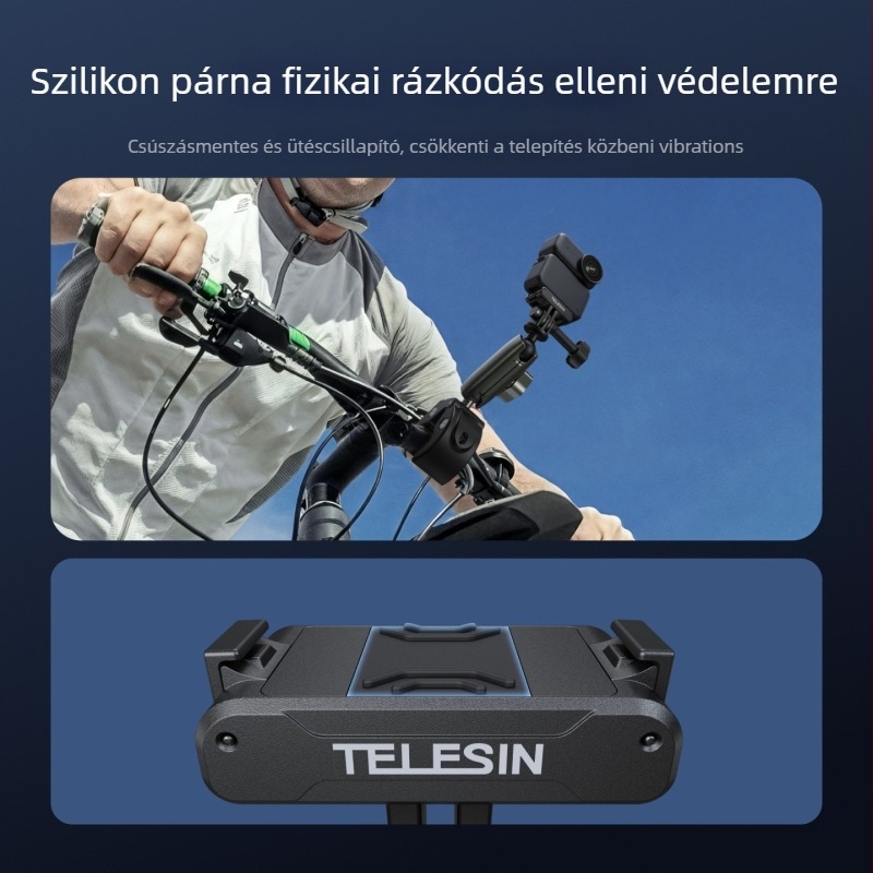 Telesin Osmo Nano Gyorskioldó Alap, Kétkaros Mágneses Adapter DJI Osmo Nano-hoz – Nylon, üvegszál, szilikon, mágnes, alumíniumötvözet