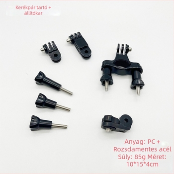 GoPro Hero10 kerékpáros mount AEE adapterrel, PC anyag, 6 darabos készlet
