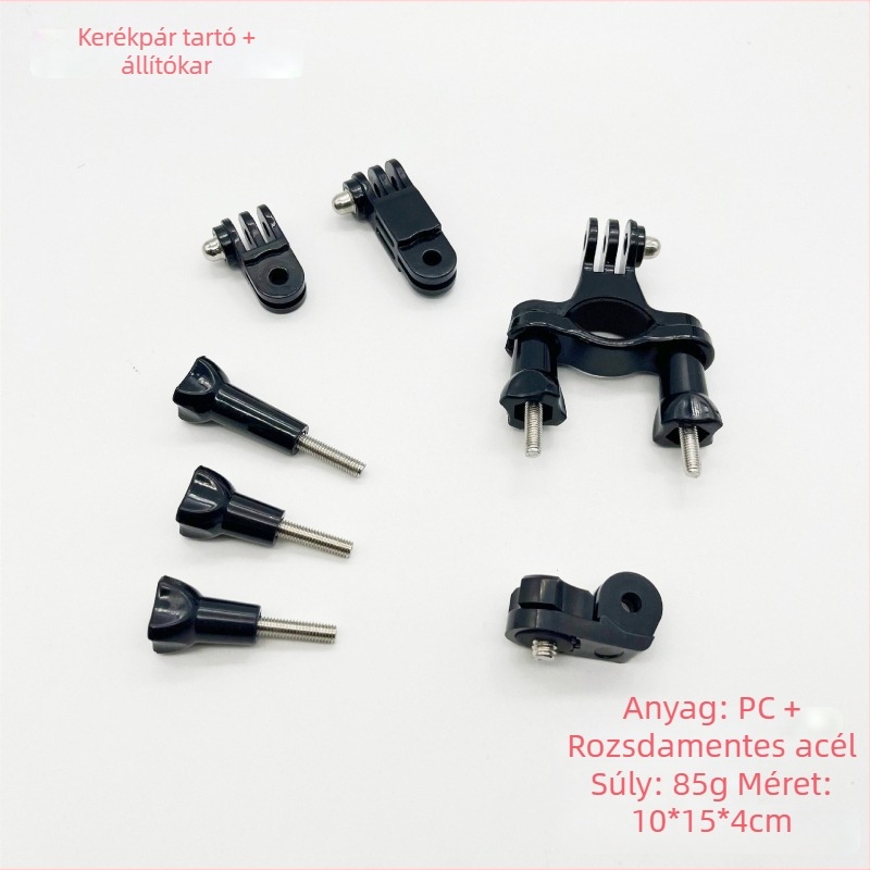 GoPro Hero10 kerékpáros mount AEE adapterrel, PC anyag, 6 darabos készlet