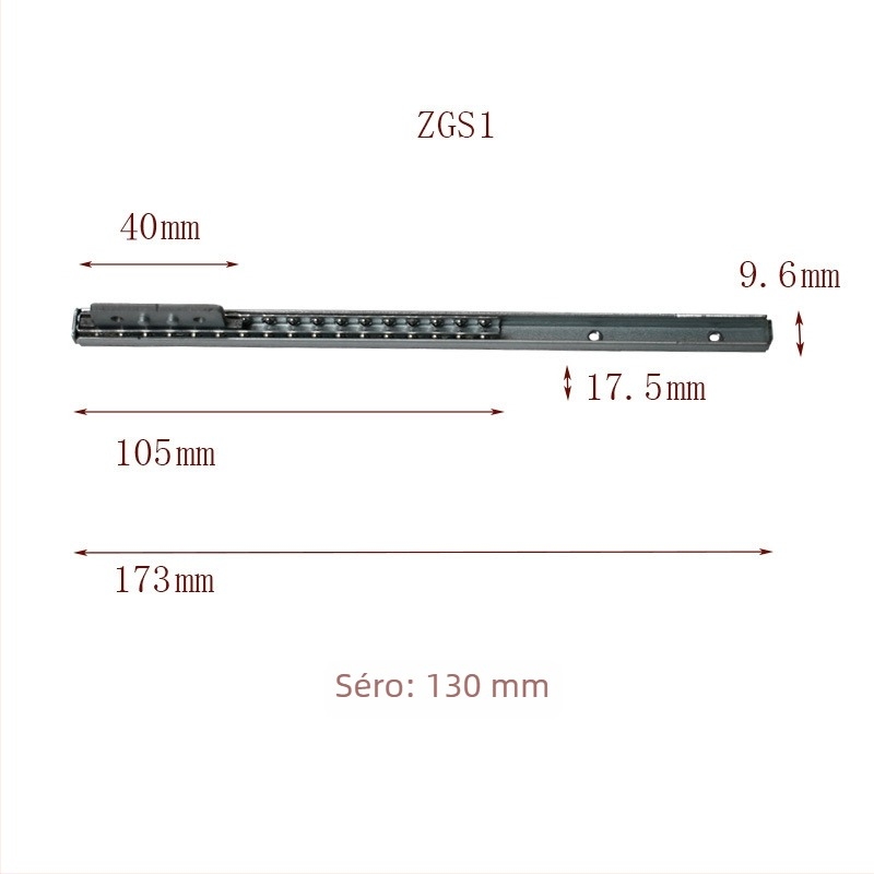 Monitoremelő konzol galvanizált lemezzel, márka Middle Rail, emelés típus, tömeg 43 g