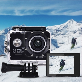 F502 HD akciókamera, 2,0 colos LCD-kijelző, 16 MP, ABS ház, 90 perc üzemidő