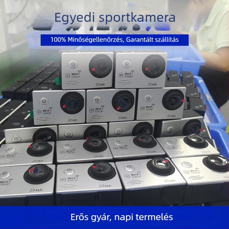 F502 HD akciókamera, 2,0 colos LCD-kijelző, 16 MP, ABS ház, 90 perc üzemidő