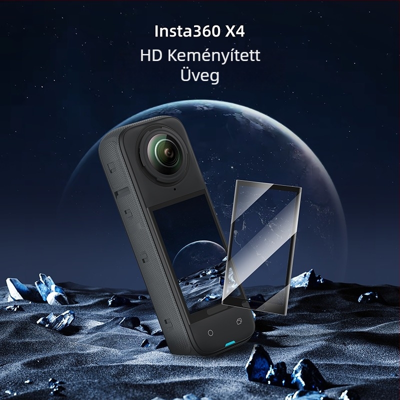 Edzett üveg képernyővédő Insta360 X4/X5-höz, modell S6-FLM-04-TIS, logó nélkül