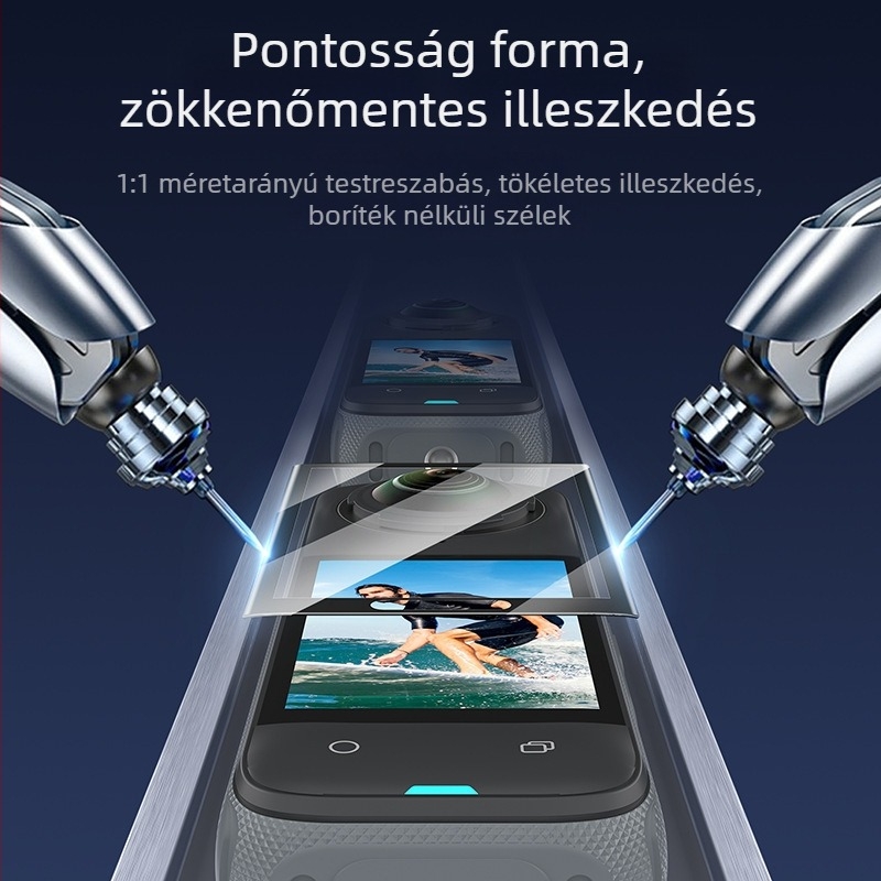 Edzett üveg képernyővédő Insta360 X4/X5-höz, modell S6-FLM-04-TIS, logó nélkül