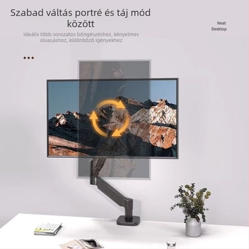 Monitorkar asztali alaphoz – forgó ízület, 360° forgás, műanyag