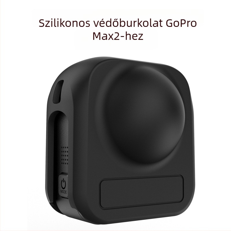 GoPro Max2 szilikon védőtok – védőburkolat, szilikon; Kompatibilis a GoPro Max2-vel; Ütésállóság, Esés elleni védelem; Tömeg 50 g