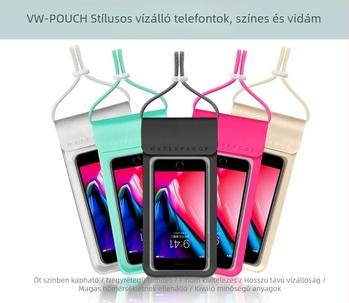 Universalis TPU vízálló telefon tok úszáshoz és merüléshez, érintőképernyő-kompatibilis, vízálló tok fényképezéshez meleg forrásoknál, porvédett tasak