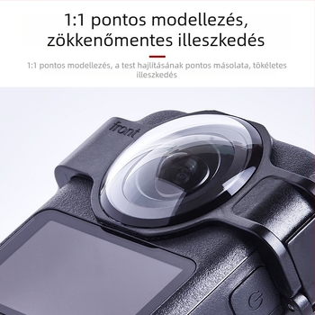 Snap-On Lencsevédő DJI Osmo360 Panorámikus Kamerához – Körkörös csavar és alapot tartalmazó, karcolásálló optikai üveg, Üveg és műanyag konstrukció, Modell A-dj360-kksbhj-pc/gl,