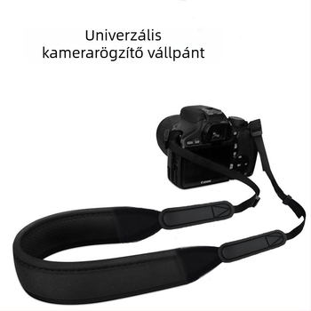 Kameraszíj gyorskioldó csattal, állítható hosszúságú, búváranyag, max terhelés 3 kg, kompatibilis minden fényképezőgéppel